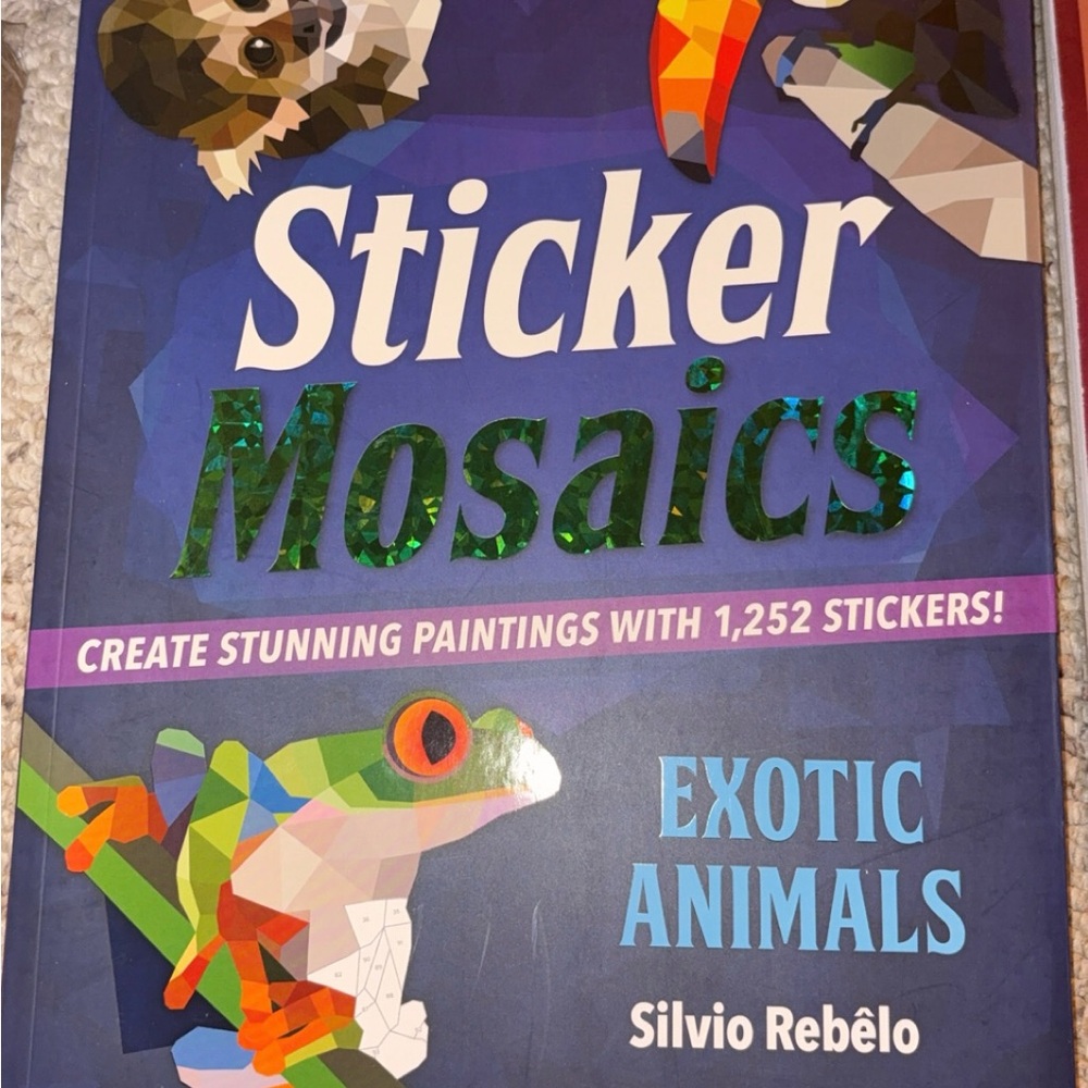 Sticker Mosaics: Exotic Animals Book
